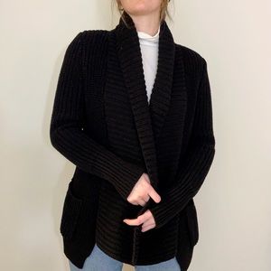 Jcrew chunky Black knit Cardigan/sweater